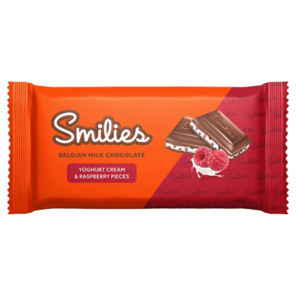Čokolada SMILIES jogurt i malina 98g 0
