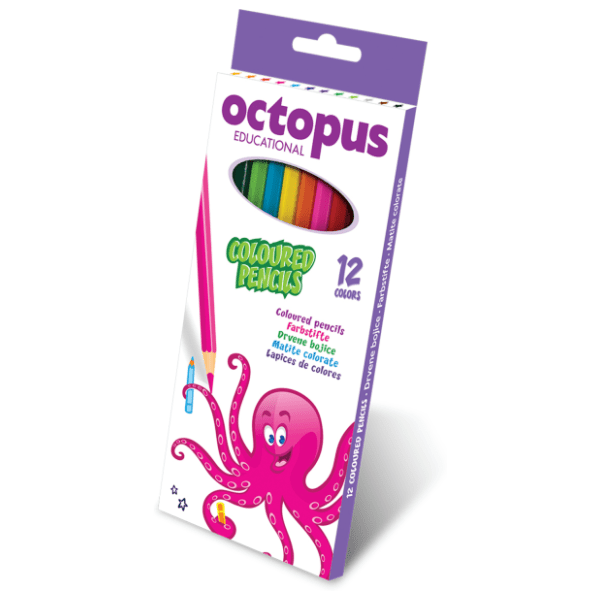 Drvene boje OCTOPUS 12kom 0