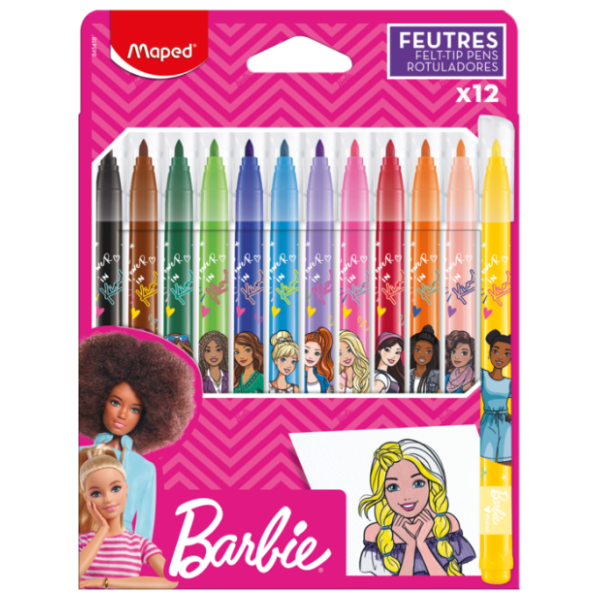 Flomasteri MAPED Barbie 12kom 0