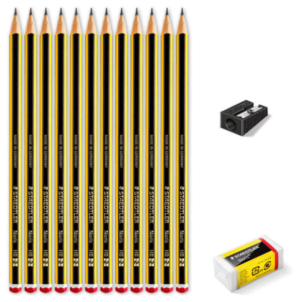 Grafitne olovke Noris STAEDTLER 12kom plus gumica i zarezač gratis 0
