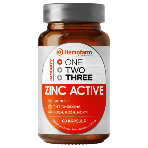HEMOFARM kapsule one two three zinc active 60kom 0