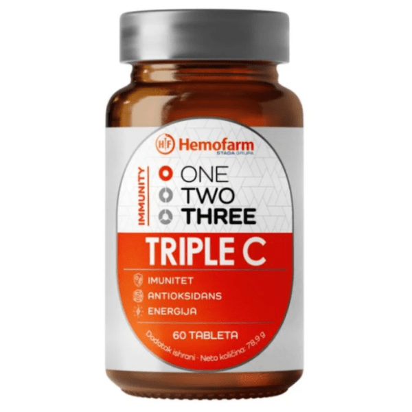 HEMOFARM one two three triple vitamin C 1000mg 60kom 0