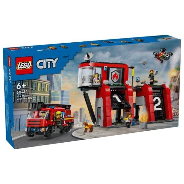 LEGO City vatrogasna stanica s vatrogasnim vozilom 60414 0
