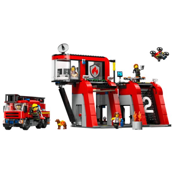 LEGO City vatrogasna stanica s vatrogasnim vozilom 60414 1