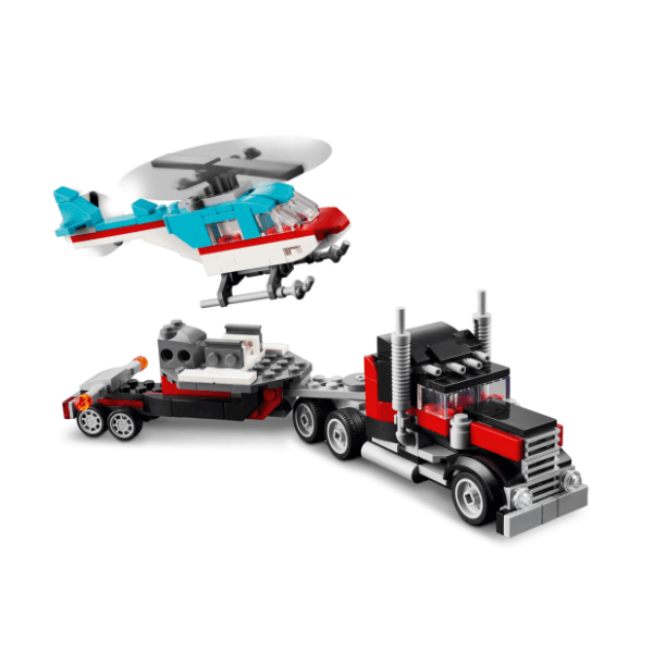 LEGO Creator 3in1 kamion s ravnom platformom i helihopterom 31146 1