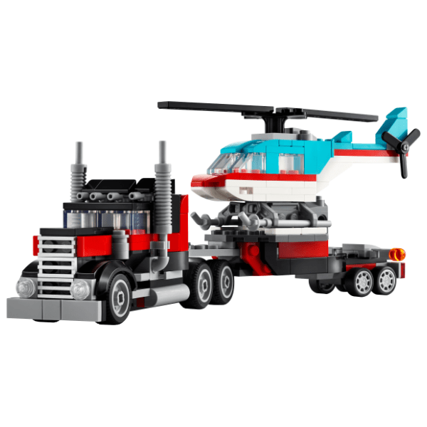 LEGO Creator 3in1 kamion s ravnom platformom i helihopterom 31146 2