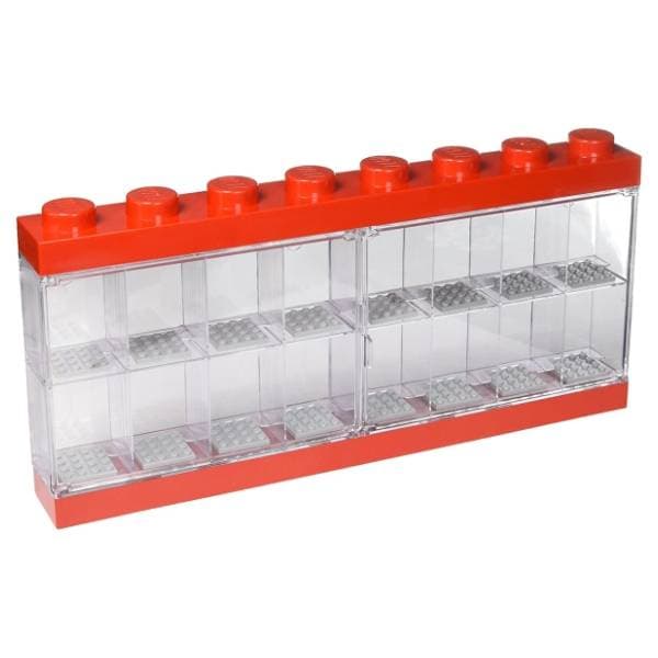 LEGO izložbena polica za 16 minifigura crvena 0