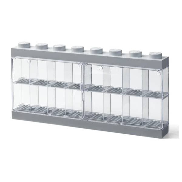 LEGO izložbena polica za 16 minifigura siva 0