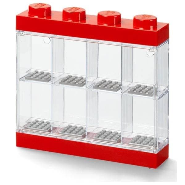 LEGO izložbena polica za 8 minifigura crvena 0