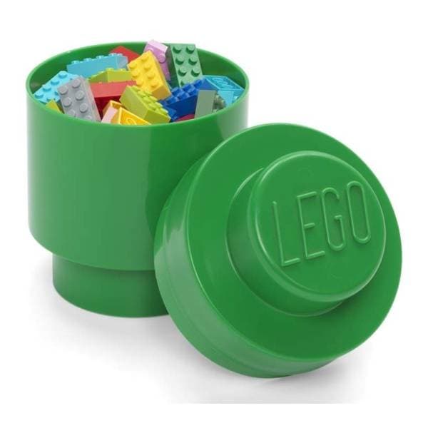 LEGO kutija za odlaganje okrugla (1) tamno zelena 1