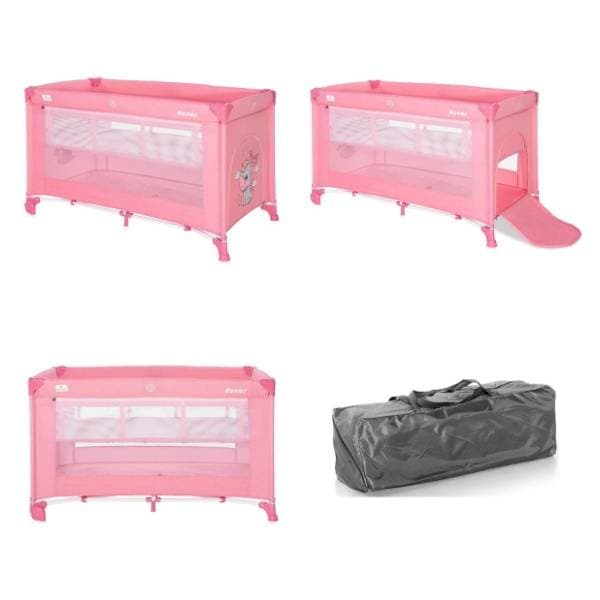 LORELLI BERTONI prenosivi krevetac 2 nivoa Noemi rose velvet 1