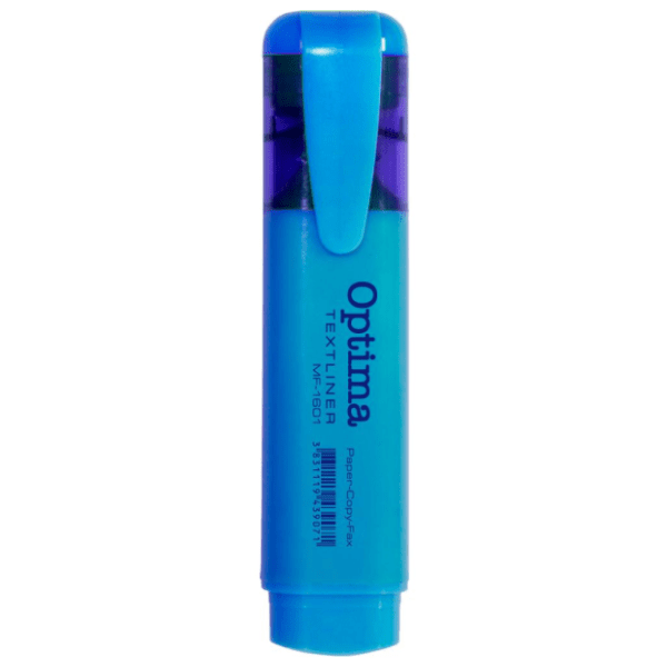 Marker OPTIMA text fluorescentni plavi 1kom 0