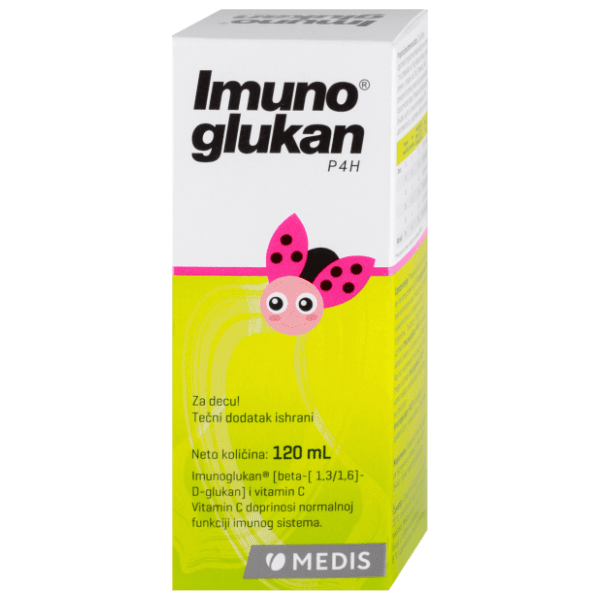 MEDIS Imunoglukan sirup P4H junior sa vitaminom C 120ml 0