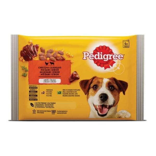 PEDIGREE Adult hrana za pse piletina i jagnjetina 4x100g 0