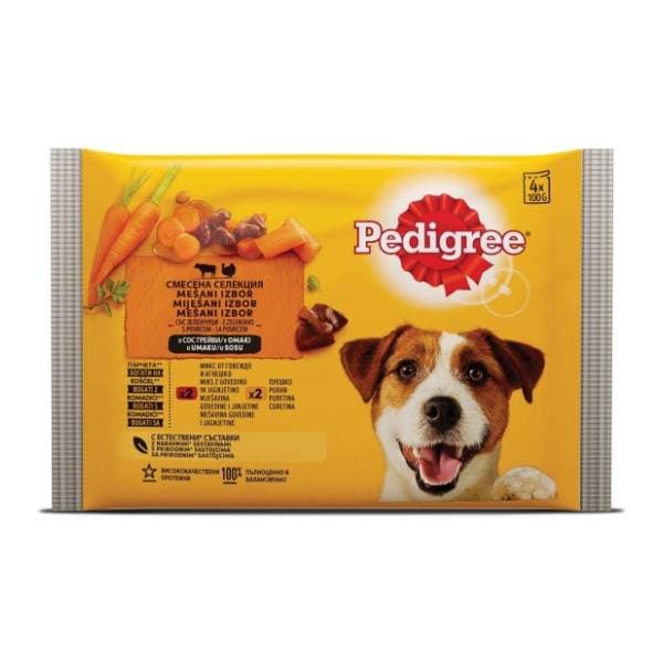 PEDIGREE Multipack adult hrana za pse govedina i ćuretina 4x100gr 0