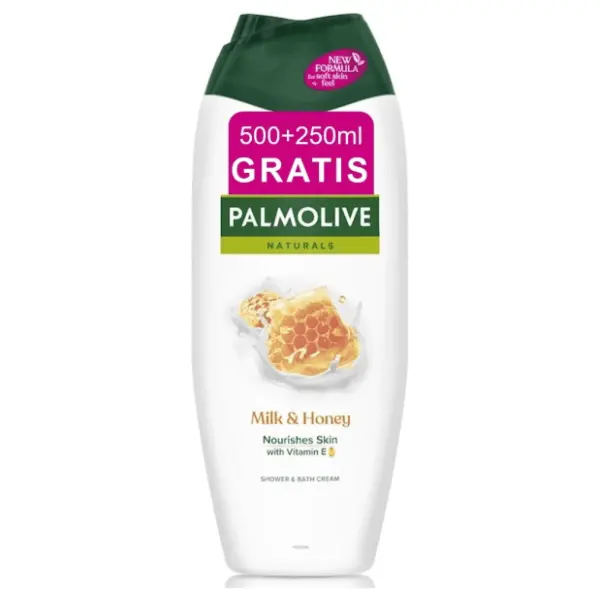 Pena za tuširanje PALMOLIVE milk&honey 500ml + 250ml gratis 0