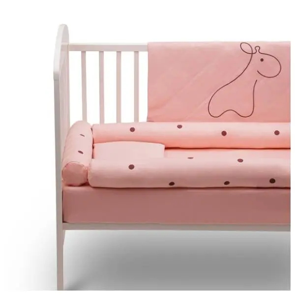 STEFAN posteljina sa ogradicom za bebe 80 x 120 cm roze 2