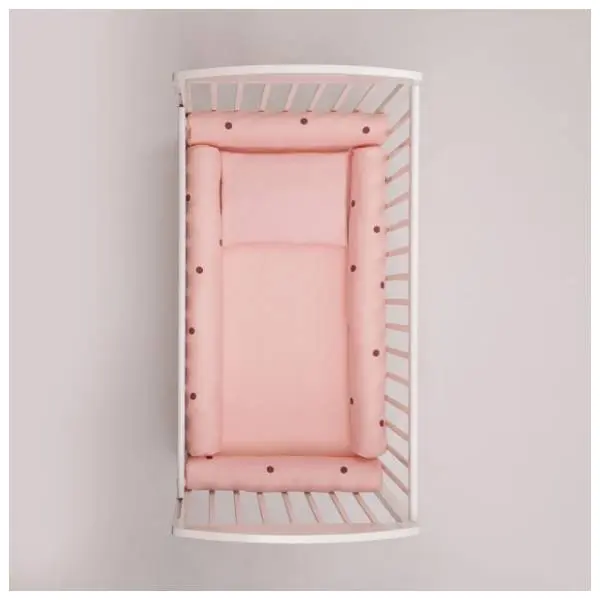 STEFAN posteljina sa ogradicom za bebe 80 x 120 cm roze 3