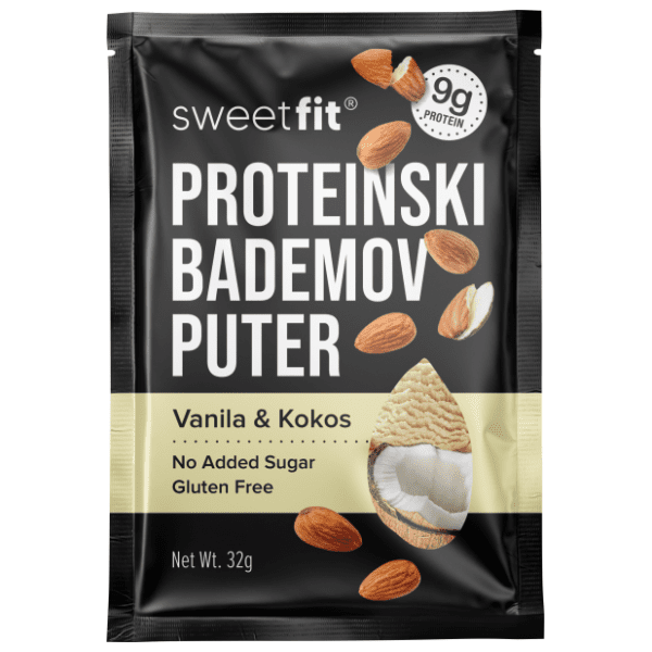 Bademov puter SWEETFIT proteinski vanila kokos 32g 0