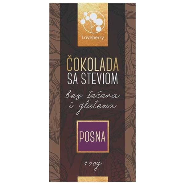 Čokolada LOVEBERRY sa steviom 100g 0