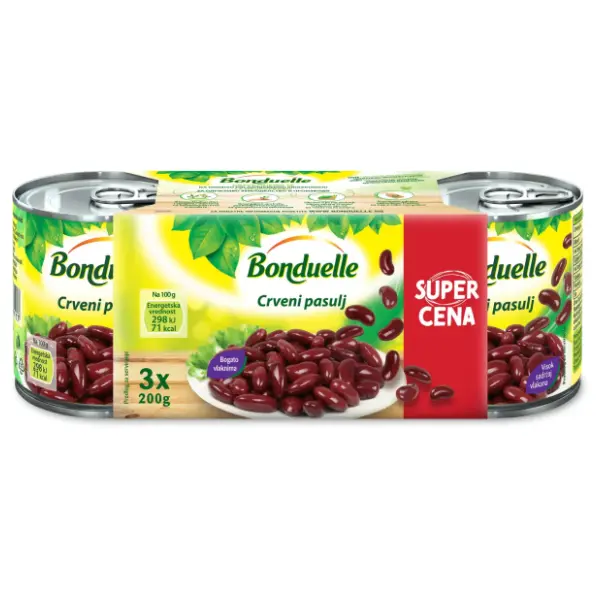 Pasulj BONDUELLE crveni 3x200g 0