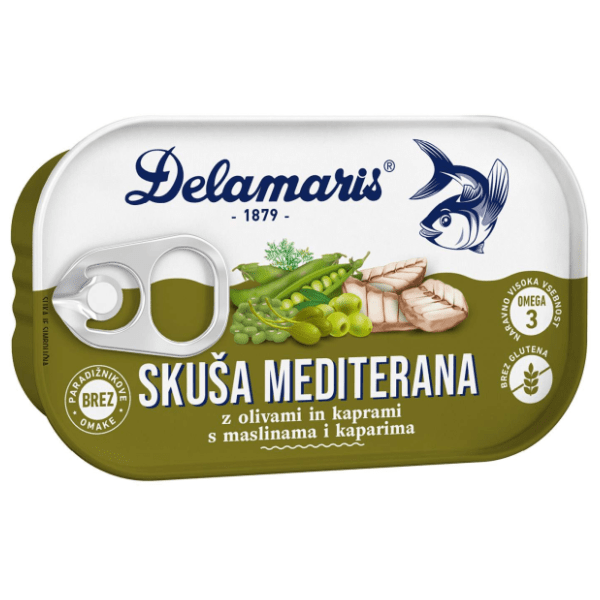 DELAMARIS skuša mediterana sa povrćem 125g 0