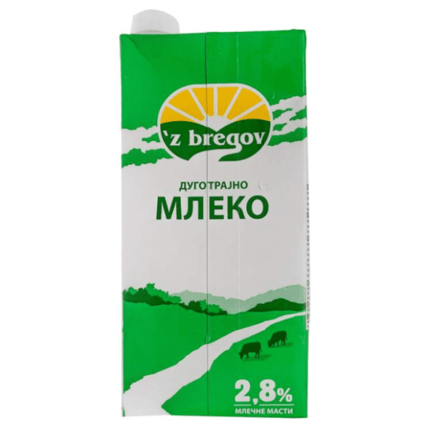 Dugotrajno mleko Z'BREGOV 2,8%MM 2l 0