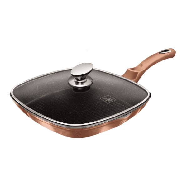 KAUFMAX grill tiganj sa poklopcem Rose Gold Metalic km-0053 0
