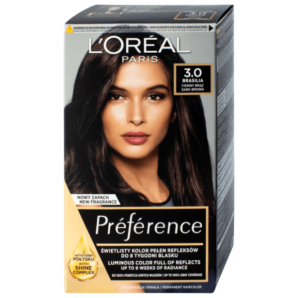 L'OREAL Preference farba za kosu 3.0 dark brown 0