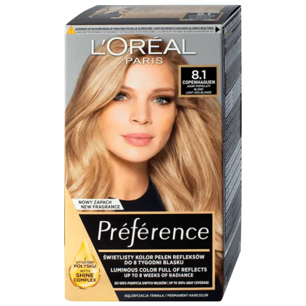 L'OREAL Preference farba za kosu 8.1 light ash blonde 0