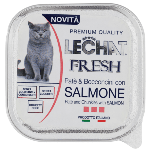 NOVITA Lechat pašteta za mačke losos 100g 0