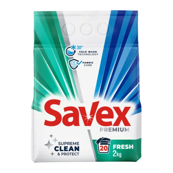 SAVEX 2in1 fresh deterdžent za veš 20 pranja (2kg) 0