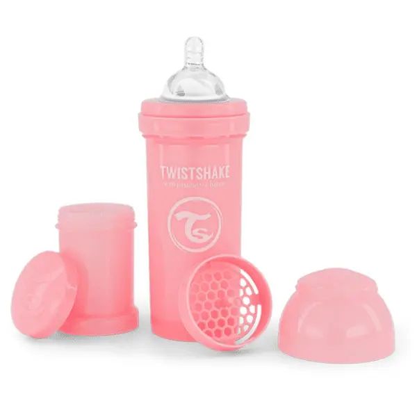 TWISTSHAKE Anti-colic flašica 260ml pastel pink 0