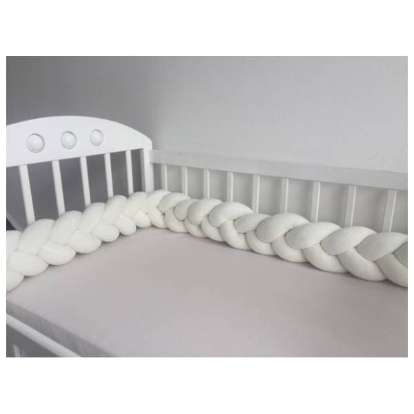 BABY TEXTIL ogradica pletenica bela 240cm 0
