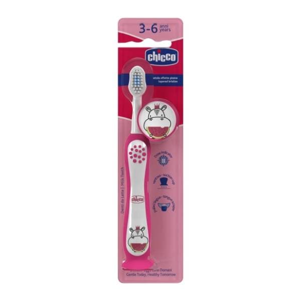 CHICCO dečija četkica za zube hippo 3-6g 1kom 2