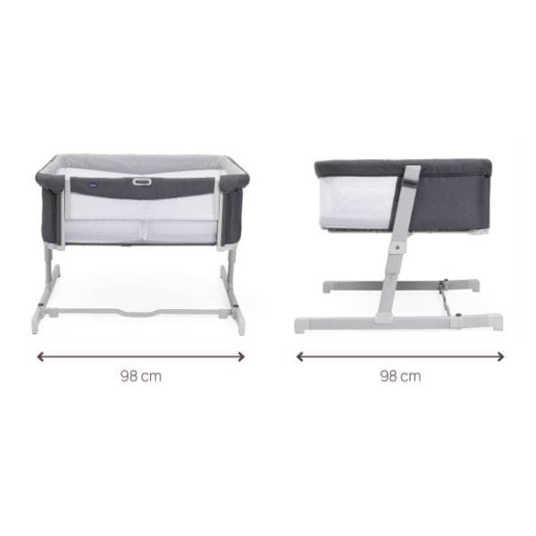 CHICCO kolevka Next 2 me twins magnet grey 1