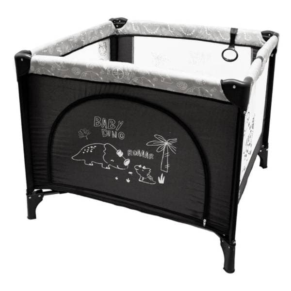 JUNGLE ogradica za bebe Play square crno-siva 1