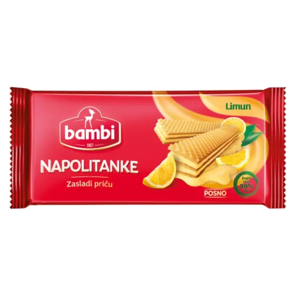 Napolitanka BAMBI limun 185g 0