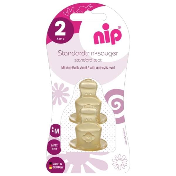NIP kaučuk cucla M (6m+) 2kom 1