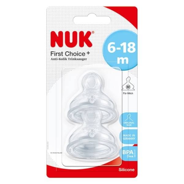 NUK FC+ silikonska cucla za mleko (6-18m) 2kom 1