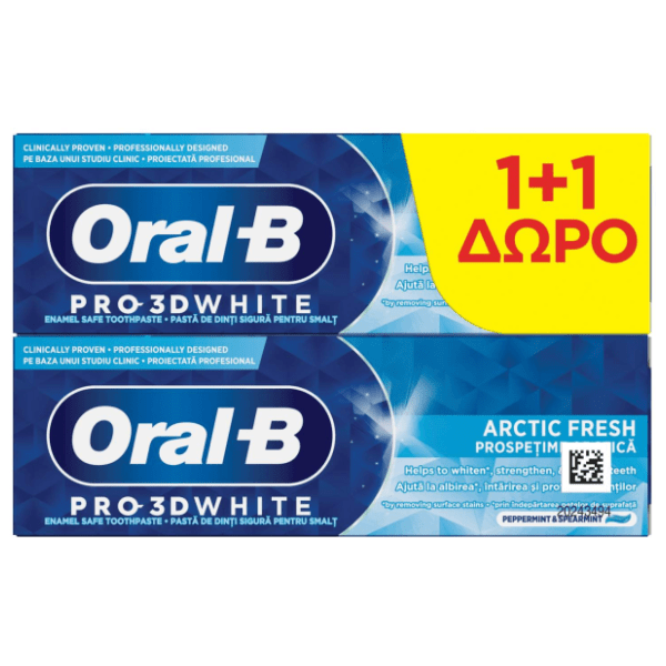 Pasta za zube ORAL B pro 3D white arctic fresh 2x75ml 0