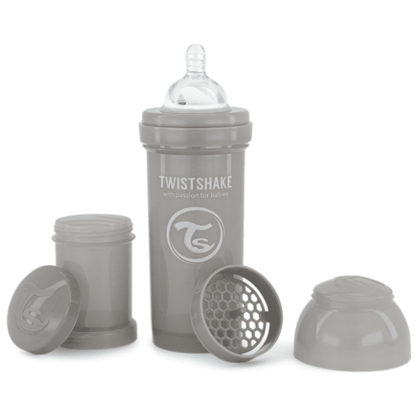 TWISTSHAKE Anti-colic flašica 260ml pastel grey 0