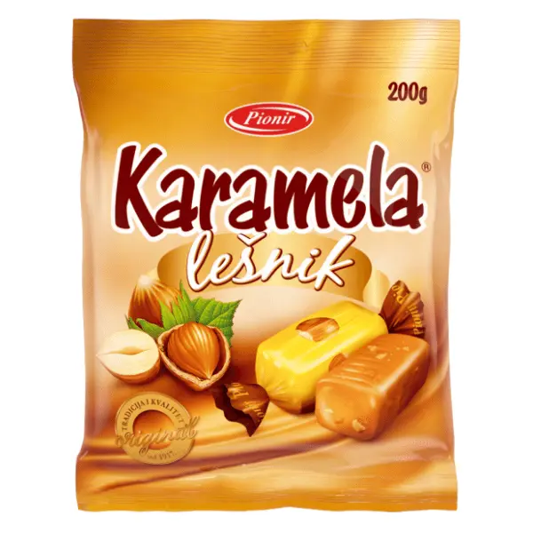 Bombone PIONIR karamela lešnik 200g 0