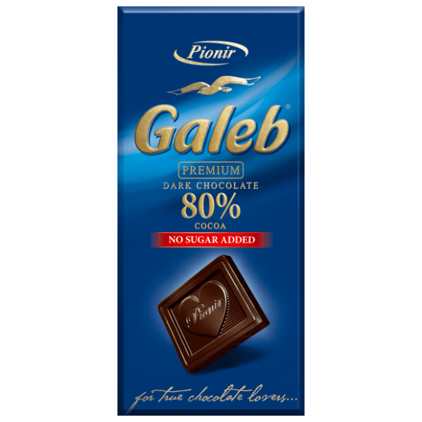 Čokolada PIONIR Galeb crna bez šećera 100g 0