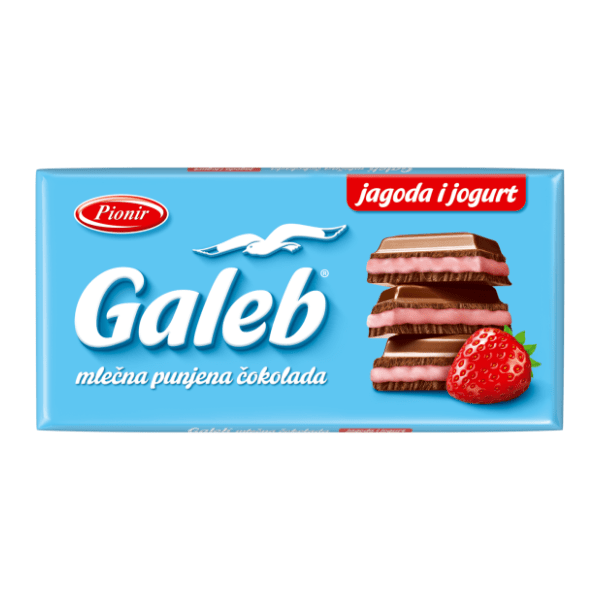 Čokolada PIONIR Galeb jagoda i jogurt 80g 0
