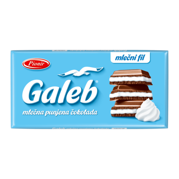 Čokolada PIONIR Galeb mlečna punjena 80g 0