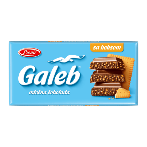 Čokolada PIONIR Galeb sa keksom 90g 0