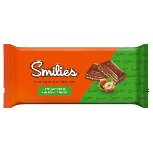 Čokolada SMILIES komadići lešnika 98g 0