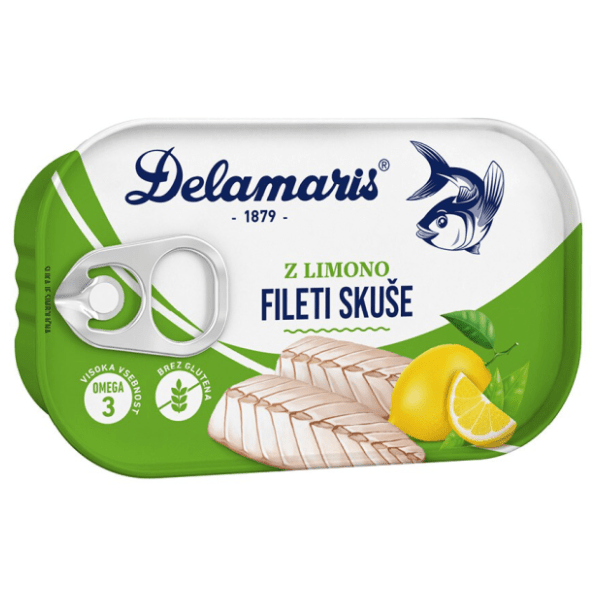 DELAMARIS fileti skuše sa limunom 125g 0