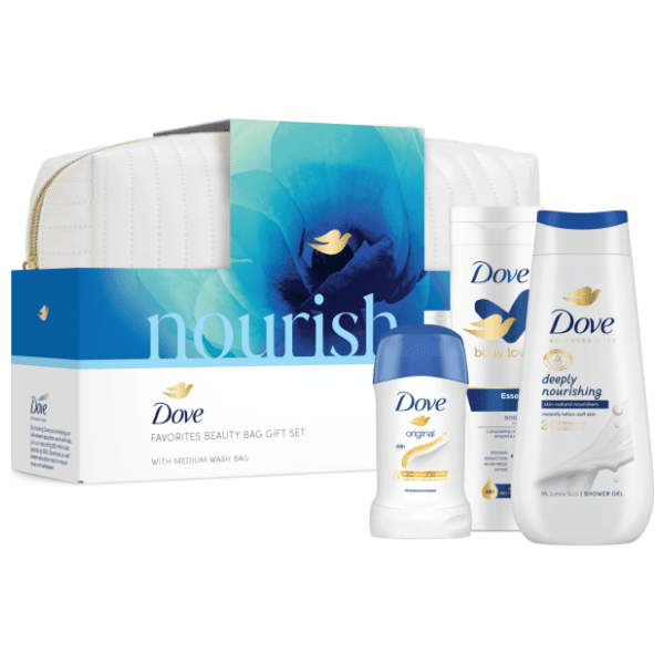 DOVE set Nourish (gel za tuširanje, losion za telo i stik) 0